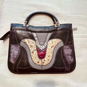 Vintage | Bag | Vintage Leather Appliqué Bag | Boho | Festival | Whimsgoth